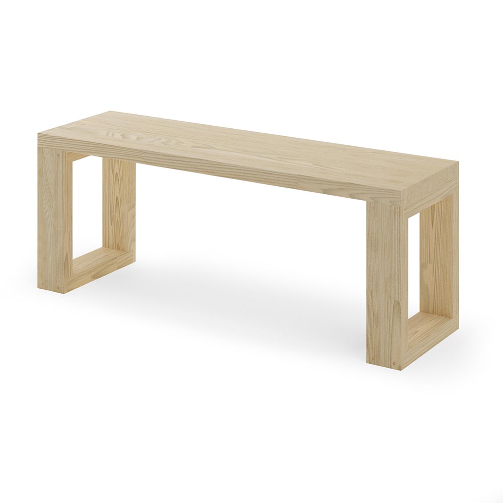 FRAMES-bænk i ask lys