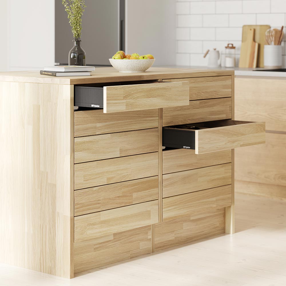 Køkken-ø i eg, 1281x810mm, Rømø - Skov