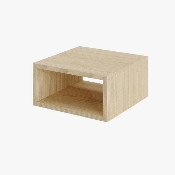 Reol i ask lys, 1 rum, 177,5x355x355mm