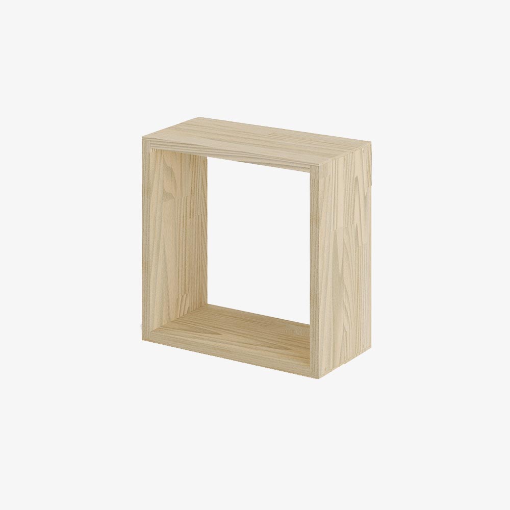 Reol i ask lys, 1 rum, 355x355x177,5mm