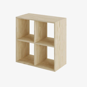 Reol i ask lys, 4 rum, 710x710x355mm