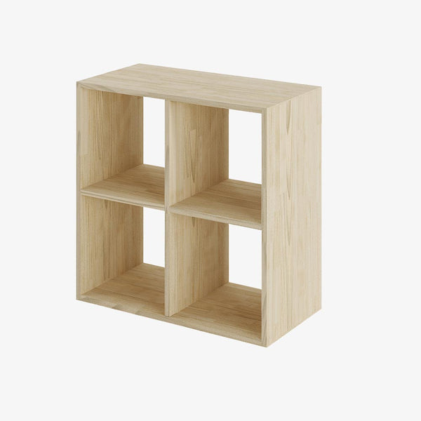 Reol i ask lys, 4 rum, 710x710x355mm