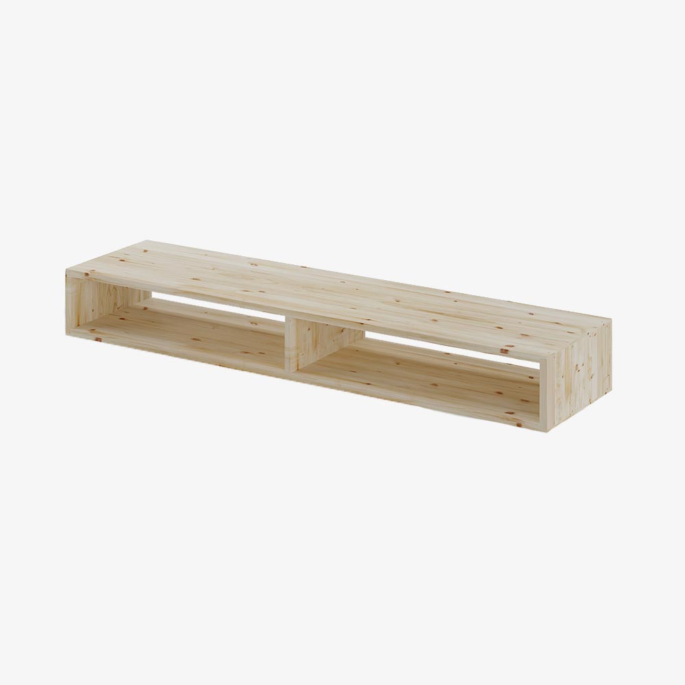 Reol i fyr, 2 rum, 177,5x1420x355mm