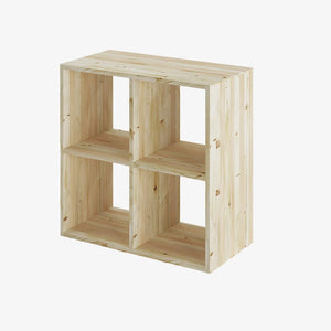Reol i fyr, 4 rum, 710x710x355mm