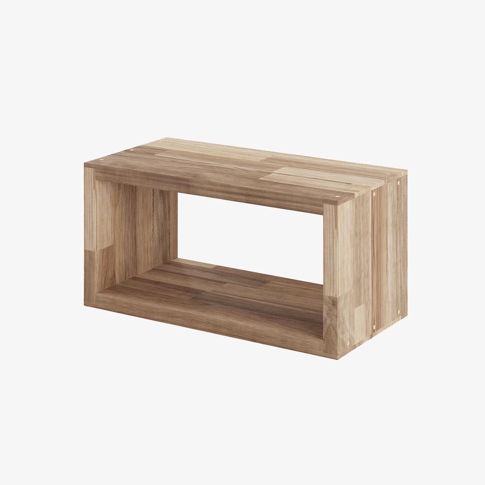 Reol i valnød, 1 rum, 177,5x355x177,5mm