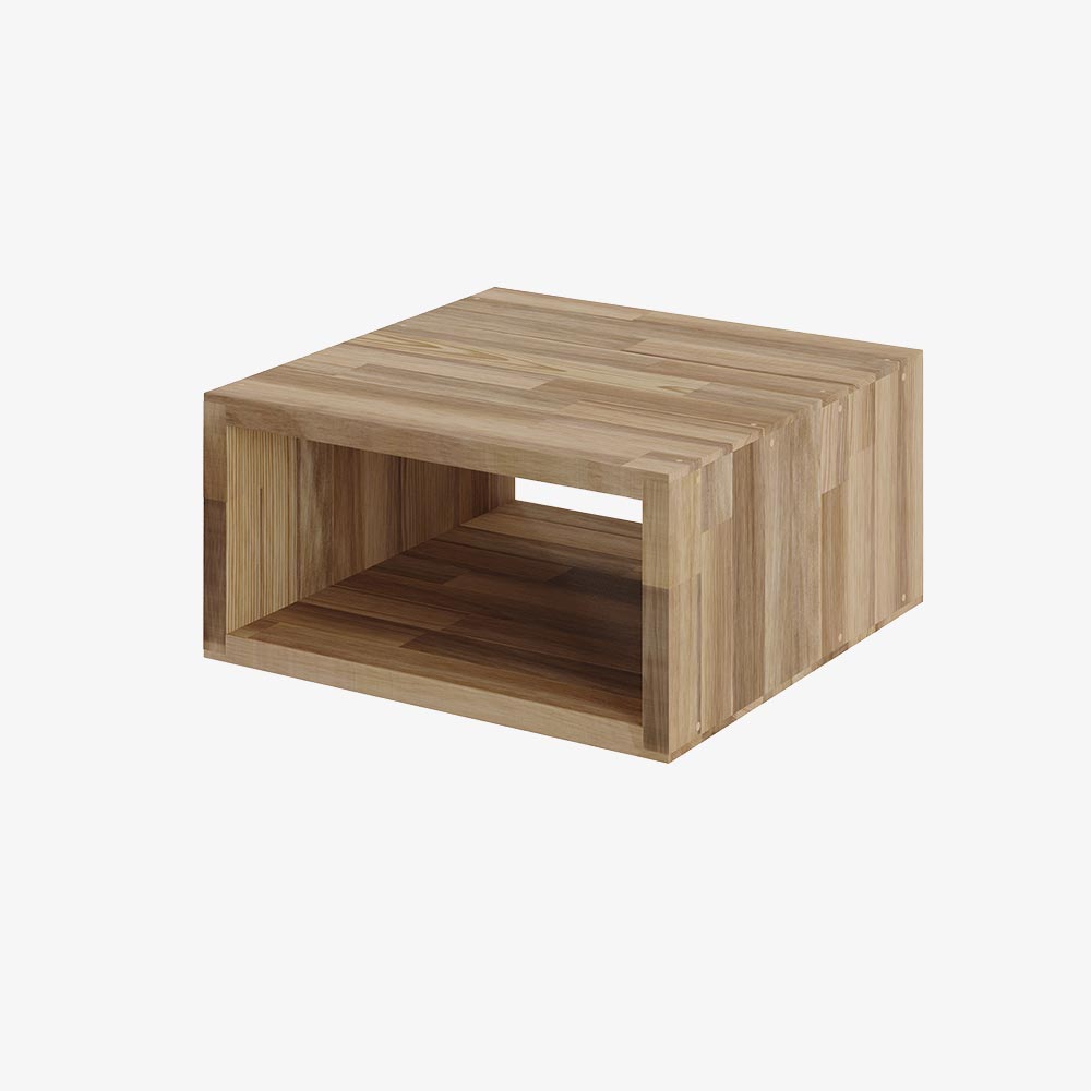 Reol i valnød, 1 rum, 177,5x355x355mm