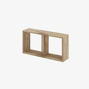 Reol i valnød, 2 rum, 355x710x177,5mm