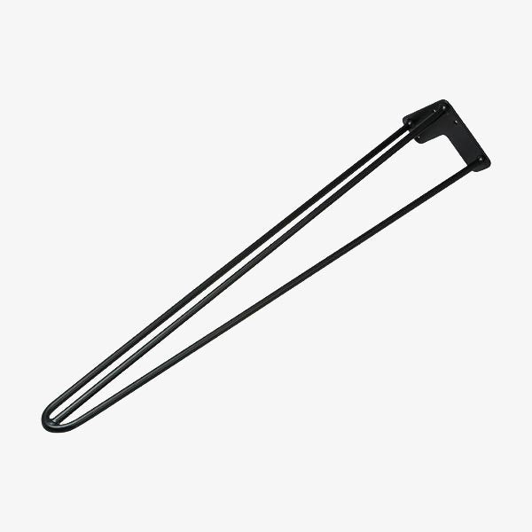 Skråt 3-delt bordben 711mm, sort